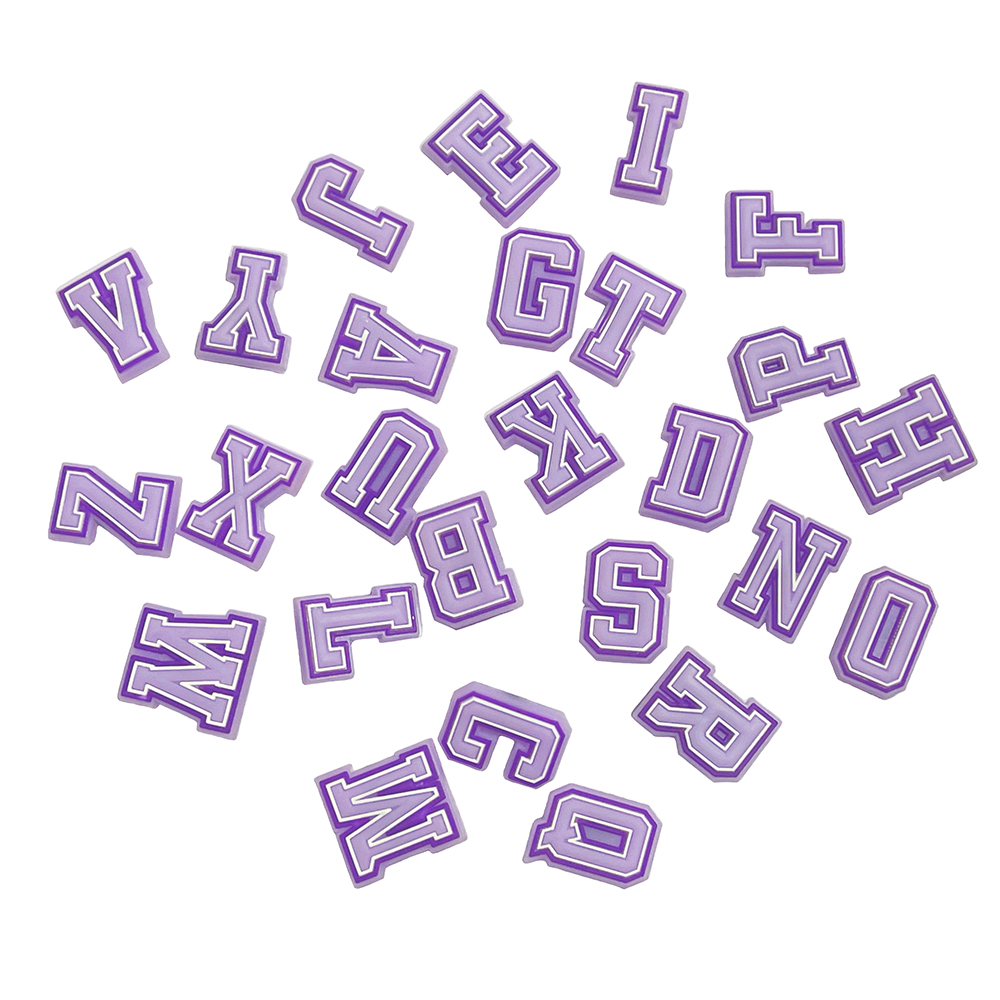New Purple Alphabet Letter Pin - огляд і ціна Croc Style Clog