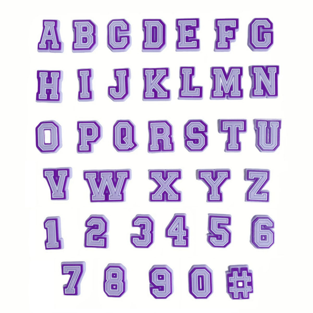 New Purple Alphabet Letter Pin - огляд і ціна Croc Style Clog