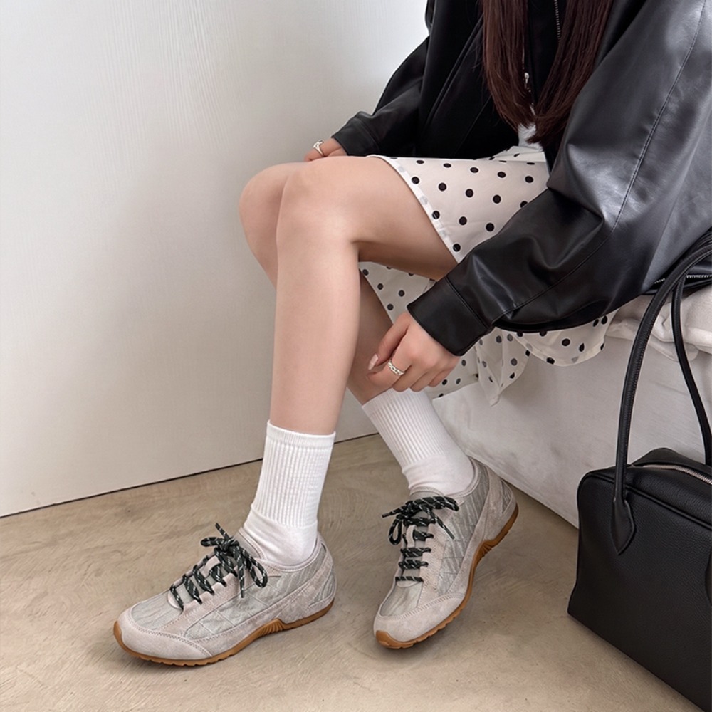 Vintage Stitching Panel Suede  - огляд і ціна Women Shoes Sneakers