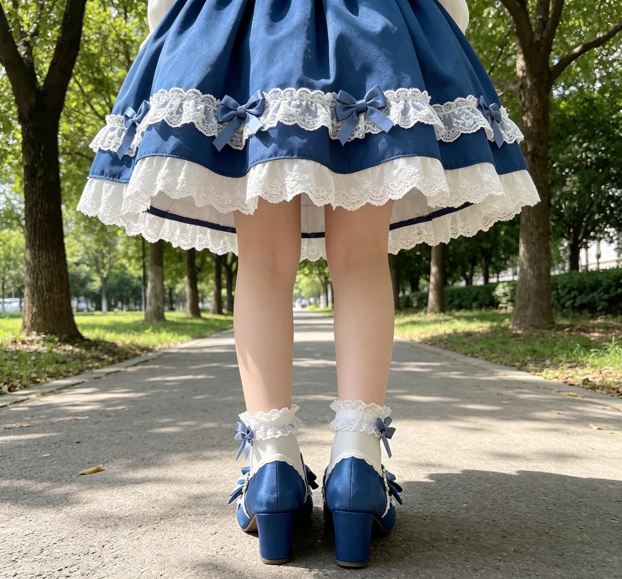 Navy Blue Satin Mary Jane Shoe - огляд і ціна Women'S Shoes Navy Blue