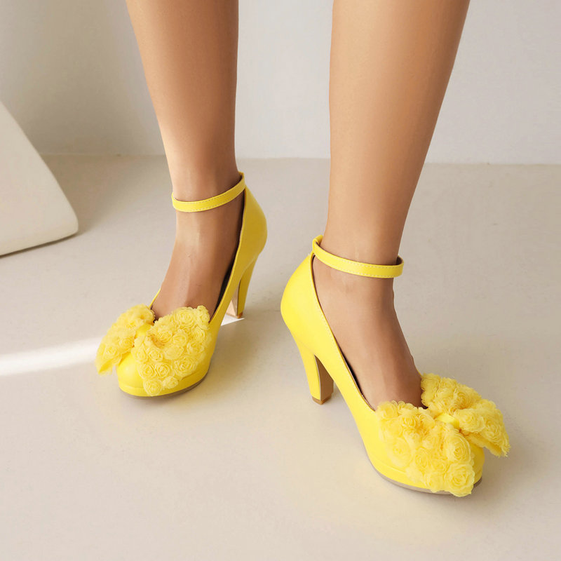Plus Size 34-48 Bright Yellow  - огляд і ціна Women'S Shoes Navy Blue