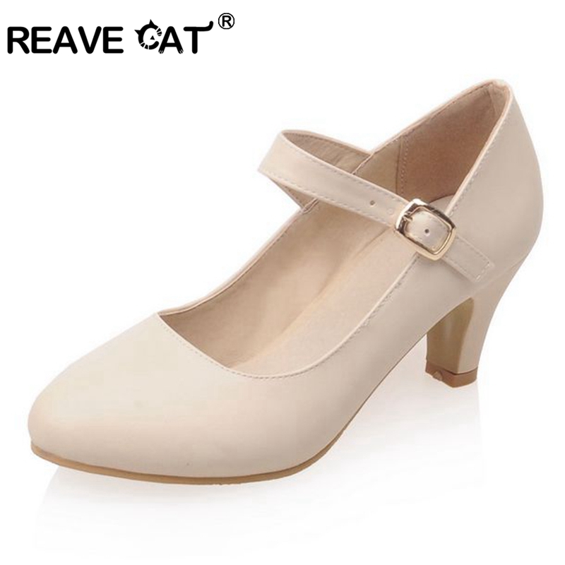 REAVE CAT woaman Med heels pum - огляд і ціна Women'S Shoes Navy Blue