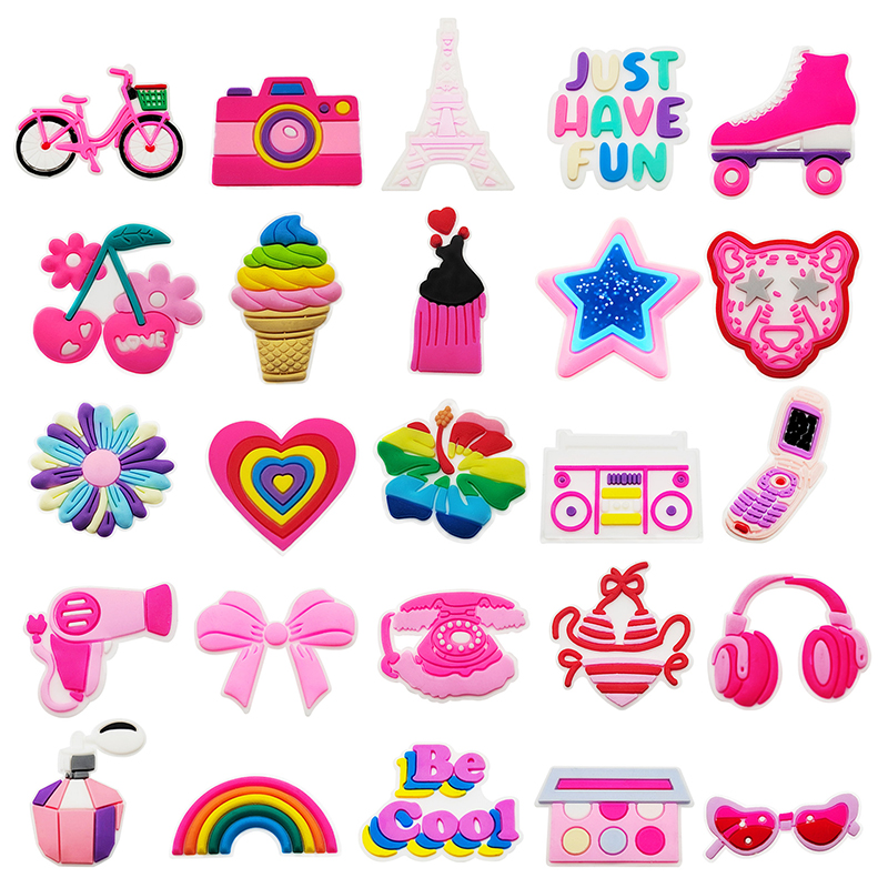 Cute Pink PVC Shoe Charms Pin  - огляд і ціна Croc Style Clog