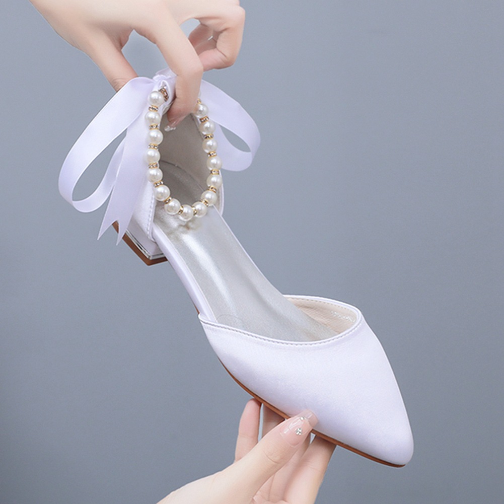 Wedding Shoes Bride Flat Heel  - огляд і ціна Women Shoes Sandals