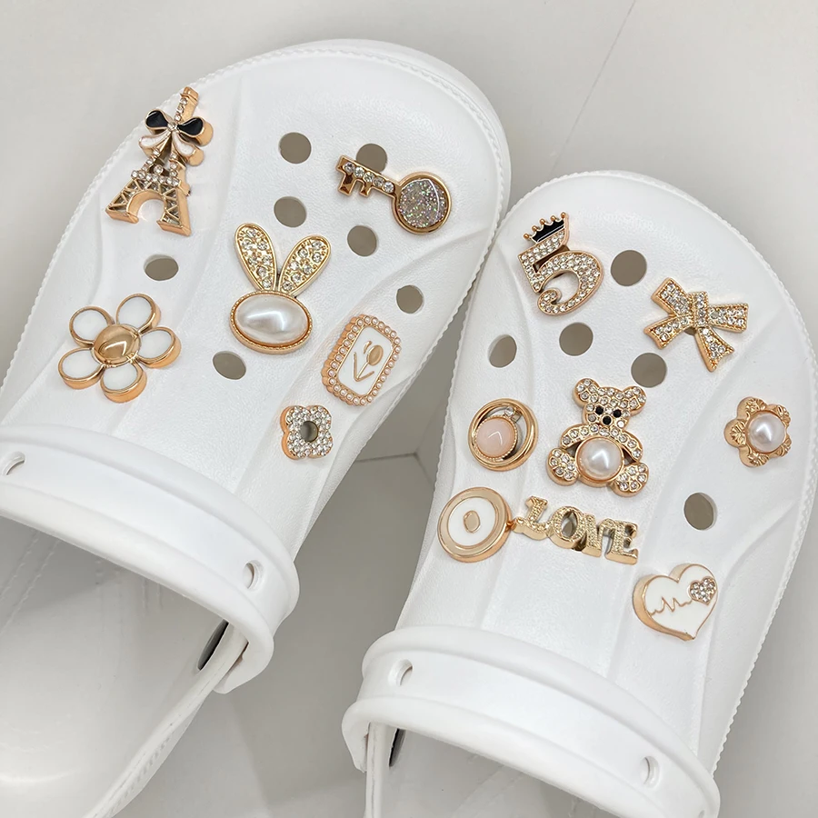 14pcs Sparkling Rhinestone Fau - огляд і ціна Croc Style Clog
